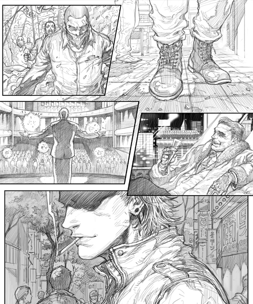 Coloso キム・ヒョンギュ 完成度の高い線画で描く男性キャラクターイラスト