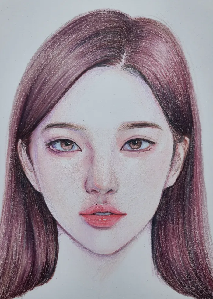 ImageSlide<b>여자 인물화 쿨톤으로 표현하기</b>