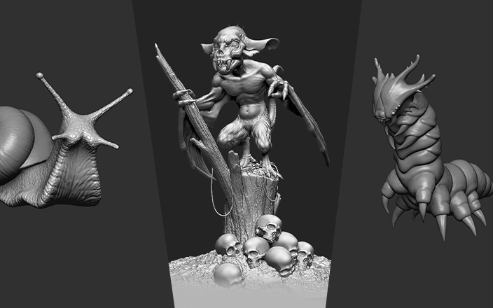 Zbrush로 입문하는 3D 크리처 스컬프팅 