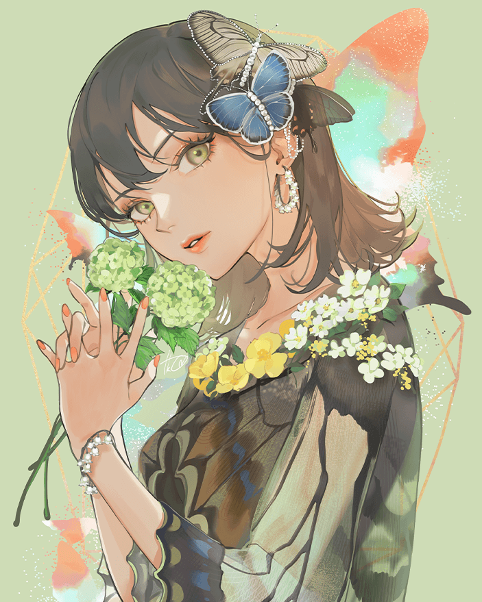 Coloso Takashi Character Illustrations using thick painting methods and glamorous designs