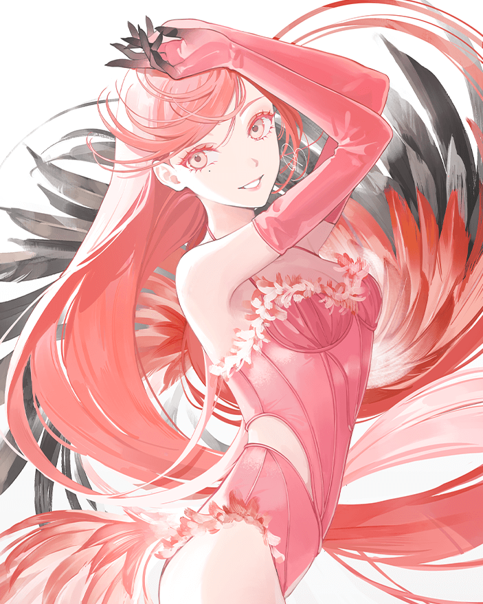 Coloso Takashi Character Illustrations using thick painting methods and glamorous designs