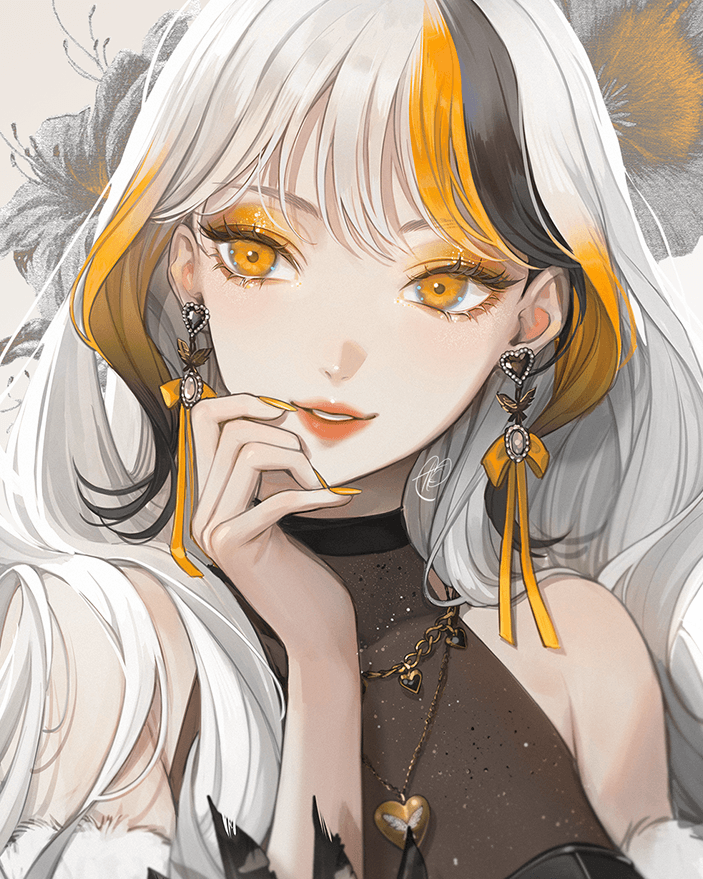 Coloso Takashi Character Illustrations using thick painting methods and glamorous designs