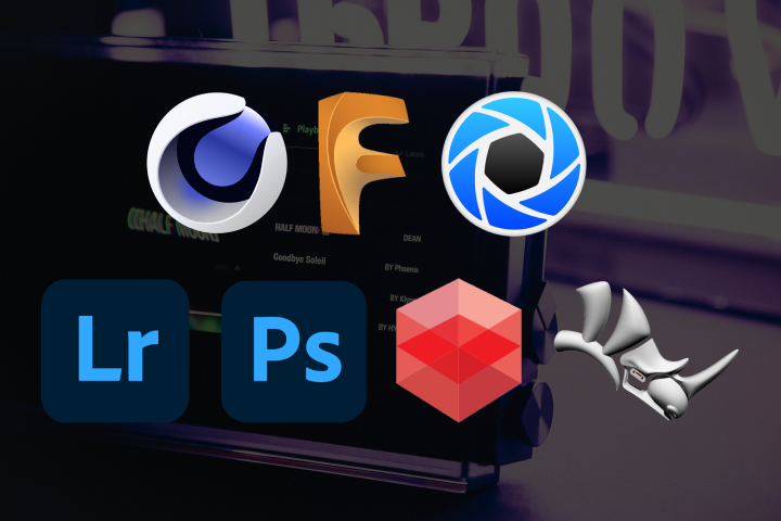 Rhino Keyshot Photoshop Lightroom Fusion Redshift Cinema 4D 