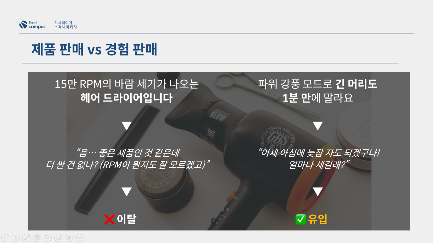 ImageSlide<center>경험을 판매하는 상세페이지 카피 </center>
