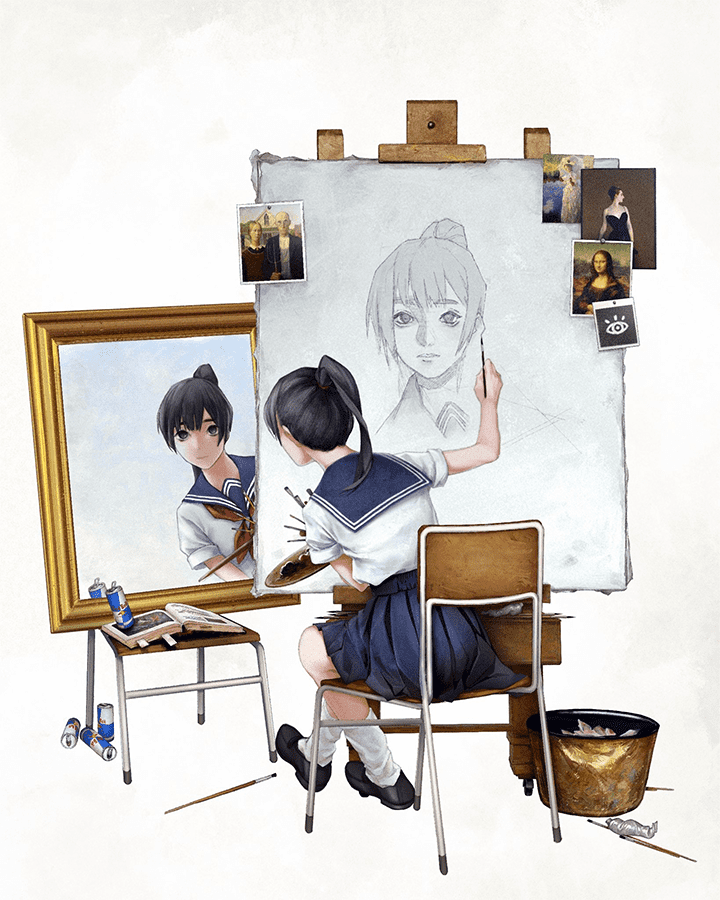 Coloso zero808w Drawing Monochromatic Characters Using Lineart