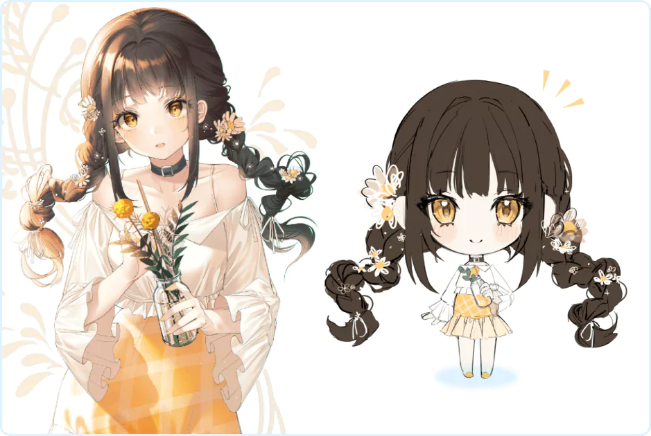 ImageSlide<b style="color:#3C4369;">일러스트를 SD로 만들기</b>