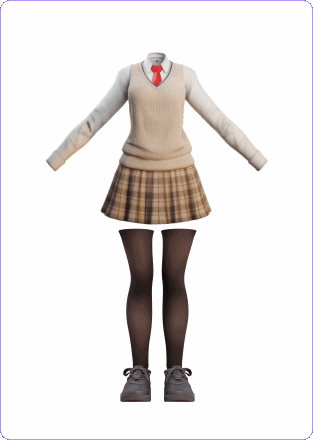 ImageSlide<center><span style="letter-spacing:-0.2px;"><font color=#7434FF> <b>[블렌더1] 캐주얼한 교복</font></b></span></center> 
