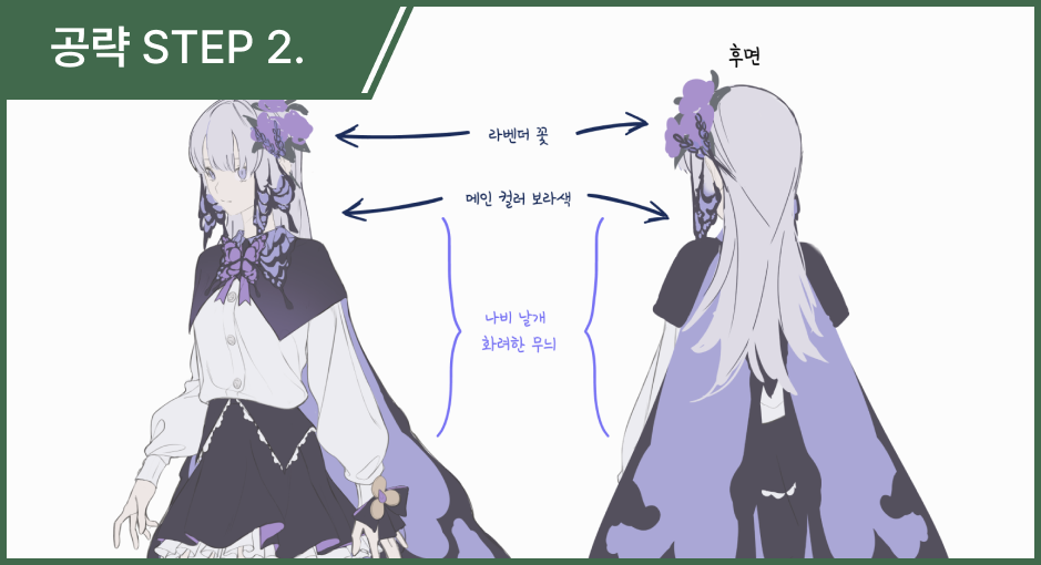 ImageSlide<b>캐릭터에 어울리는<br> 
전신 의상 디자인하기</b>