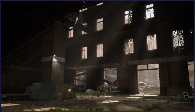 ImageSlide<span style="color:#8DCDCD";>
<b>Scene 3.</b> 부서진 건물 내부
</span>