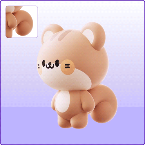 ImageSlide<b><center style="color:#1D0435;">다람쥐 - 꼬리 표현</center></b>