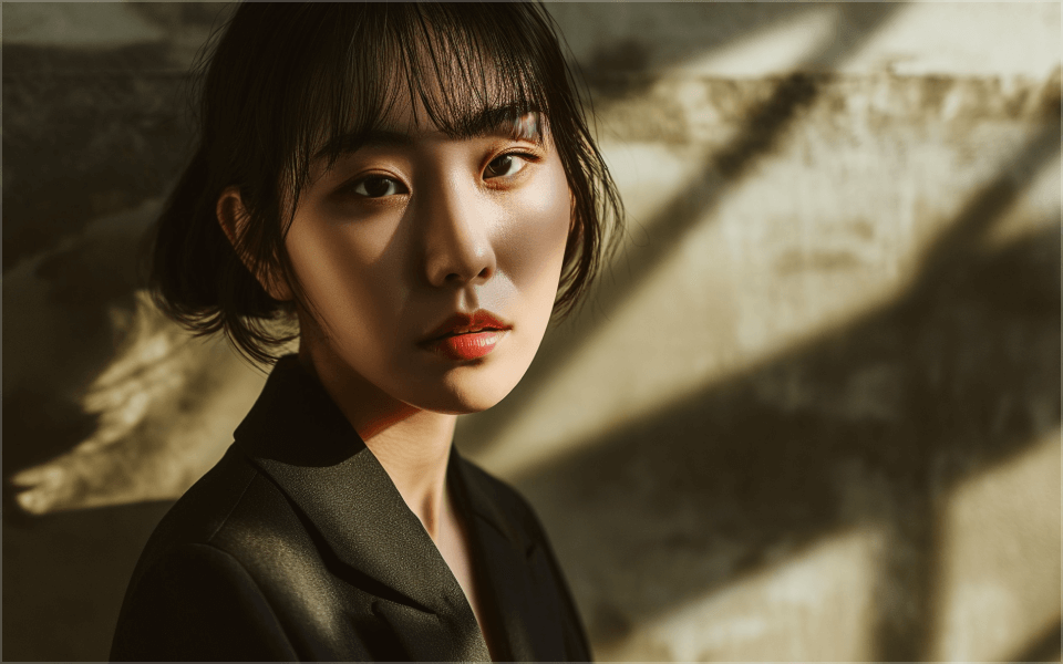 ImageSlide<font color=#ccc>
얼굴에 드리운 그림자와 벽면 햇빛, 실루엣 표현 (GOBO 활용)
</font>