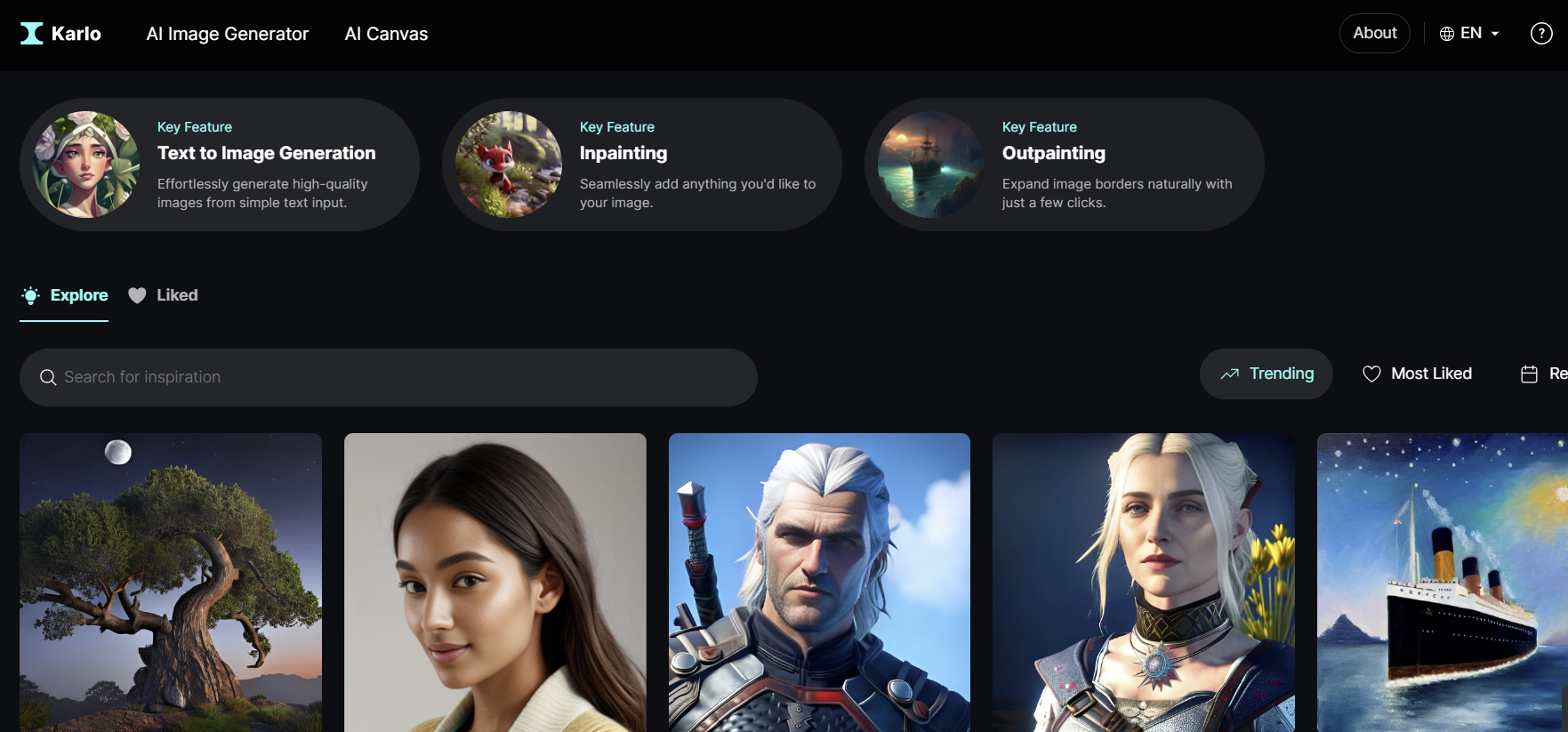 카카오브레인의 생성형 AI 플랫폼 칼로는 깃허브를 통해 출시된 국내 제작 AI 툴로, 3억 장의 데이터를 학습해 3초 만에 고해상도 이미지를 생성하며 월 최대 60만 장의 무료 이미지를 제공합니다.