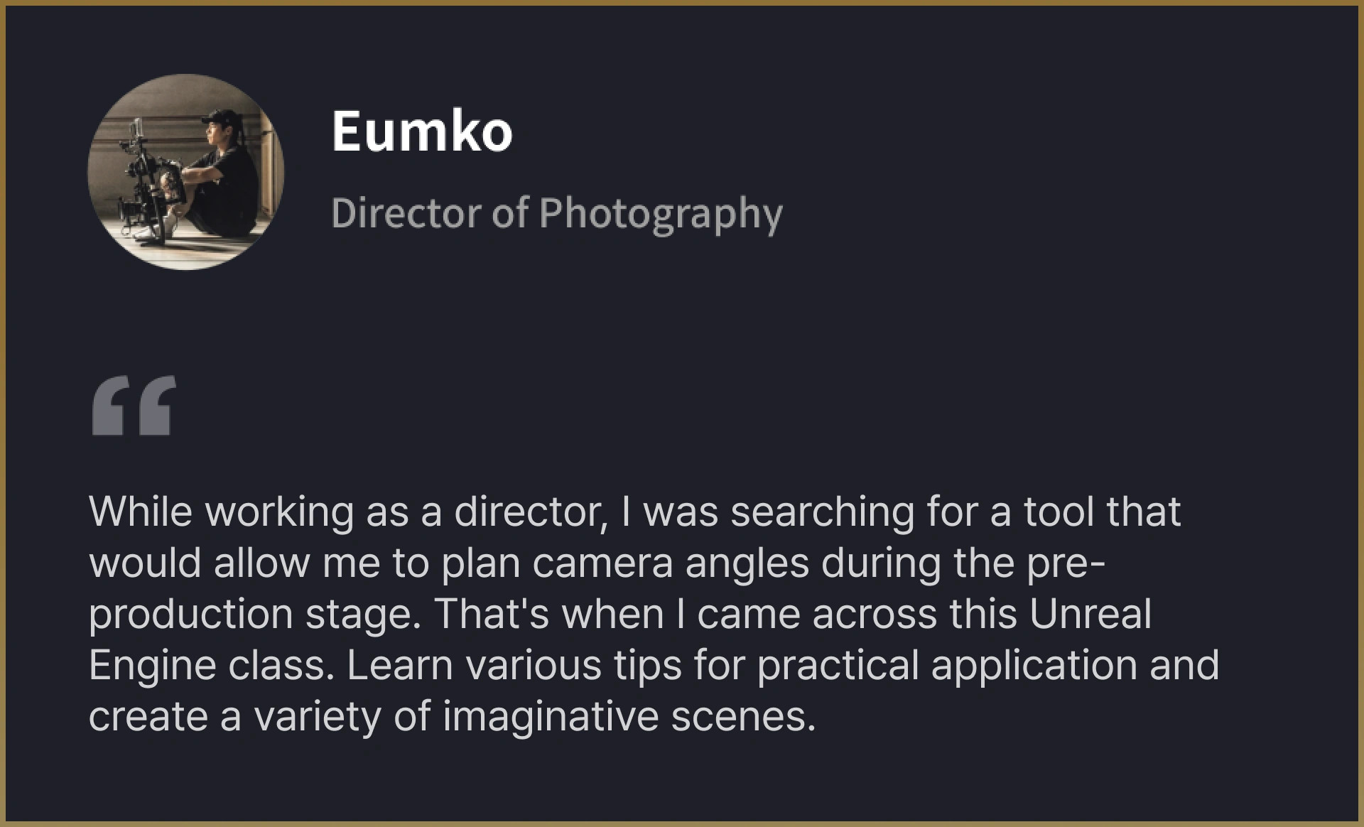 Coloso 3D Artist Youngjo Cho Student Reviews
