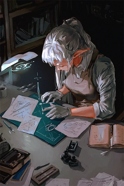 Pluvium 작가 작업 예시