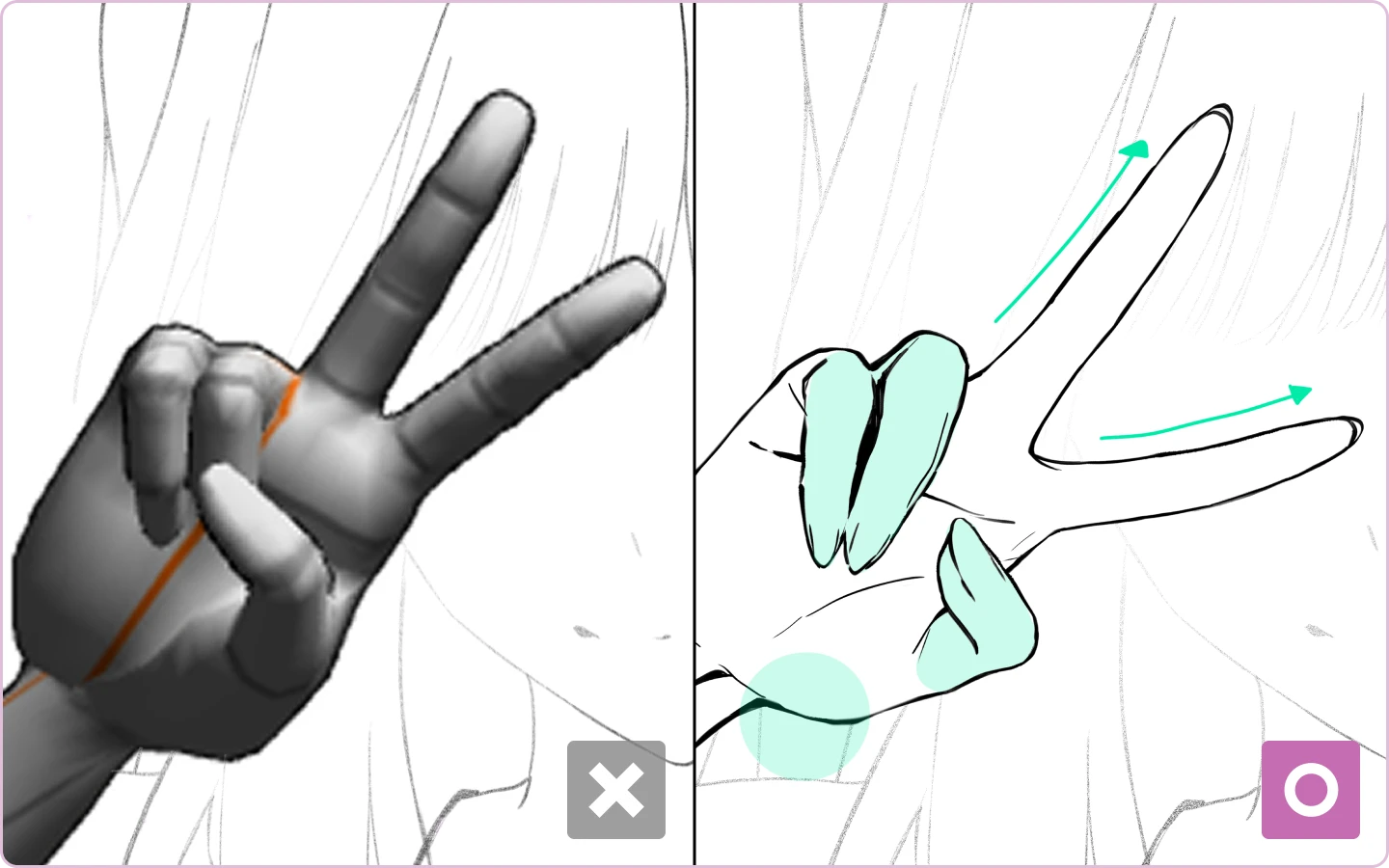 ImageSlide<b><font color=#783068>STEP 02. </font> 3D보다 자연스러운 손 묘사 방법</b>