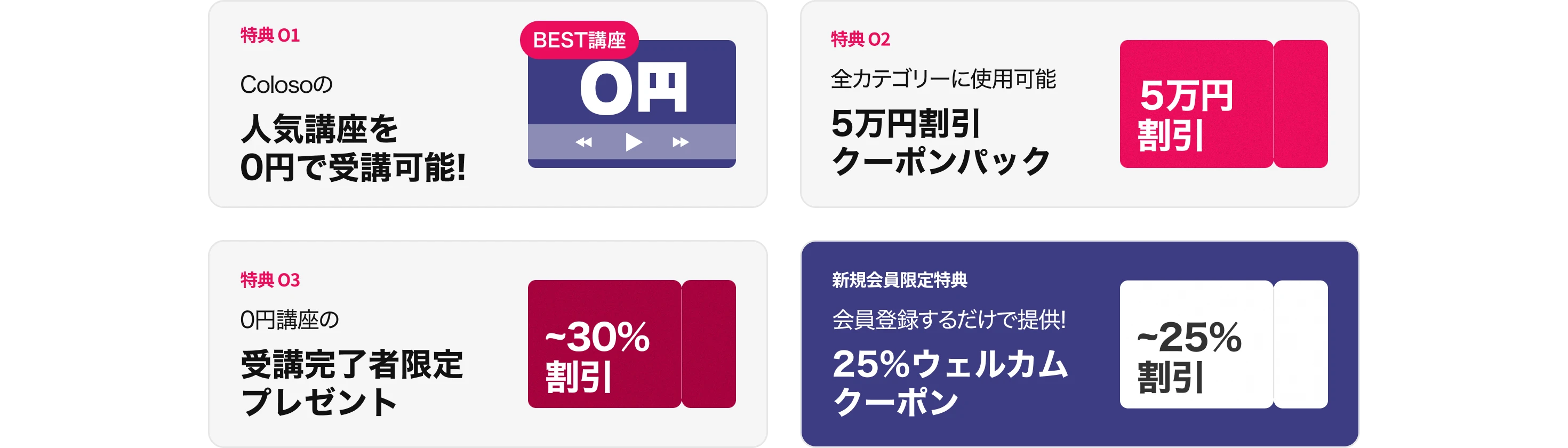 ０円講座特典