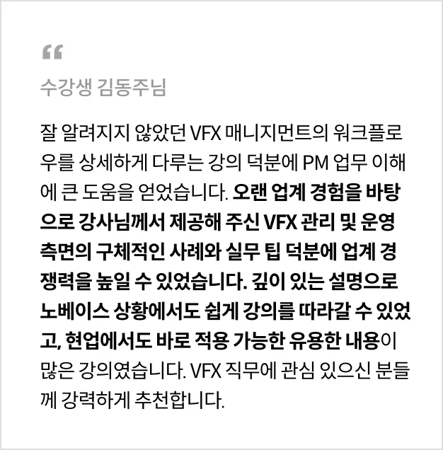 콜로소 VFX 프로듀서 최인영