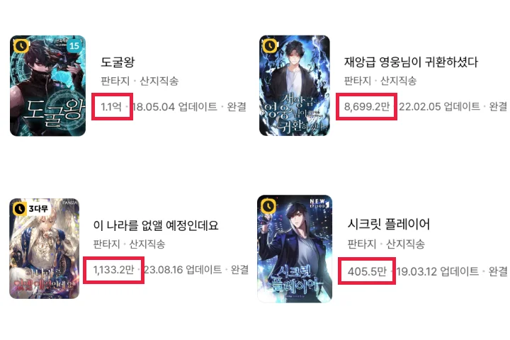 웹소설 작가 산지직송
