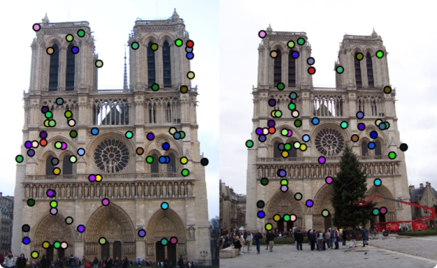 ImageSlide<span style="font-size:16px; font-weight: 700;">Local Feature Detection</span>  <span style="display: block; height: 4px;"></span>  <span style="font-size:16px; color: rgba(0, 0, 0, 0.8);">두 개의 이미지 사이에서 공통된 3D 공간인 Local Feature를 검출하는 방법을 학습합니다.</span>