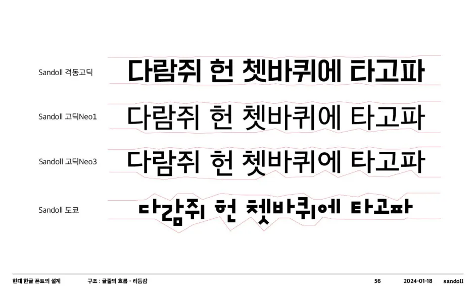 ImageSlide구조: 글줄의 흐름 - 리듬감