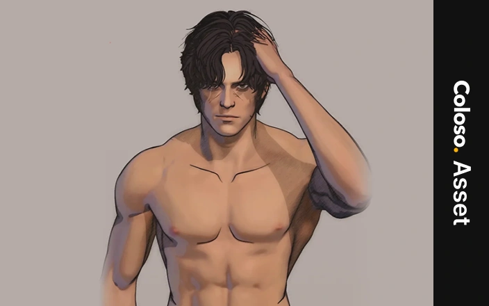 Guía de sombreado de dibujos animados y renderizado BPR para personajes masculinos de dibujos animados