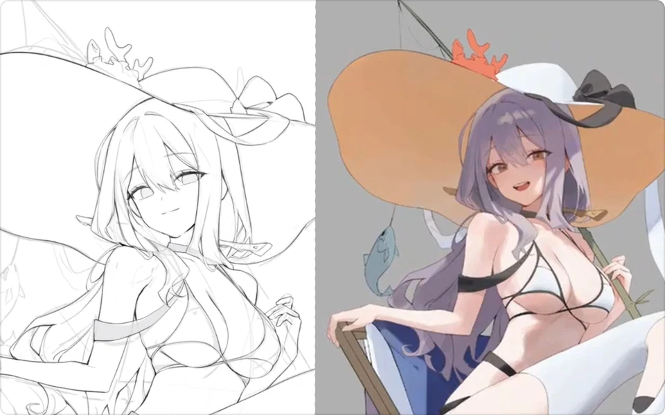 ImageSlide<b>선화, 채색 주의할점</b>