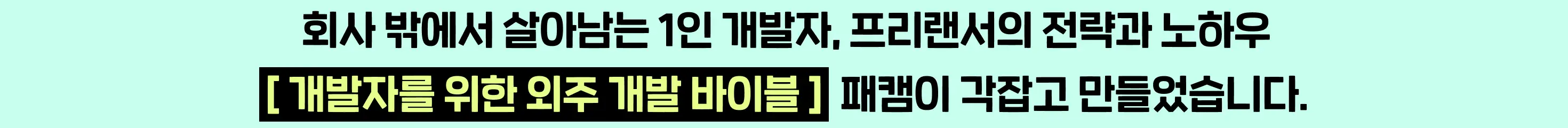 외주 개발, 1인 개발, 1인 개발자, 프리랜서 개발자, 개발자, 개발 외주
