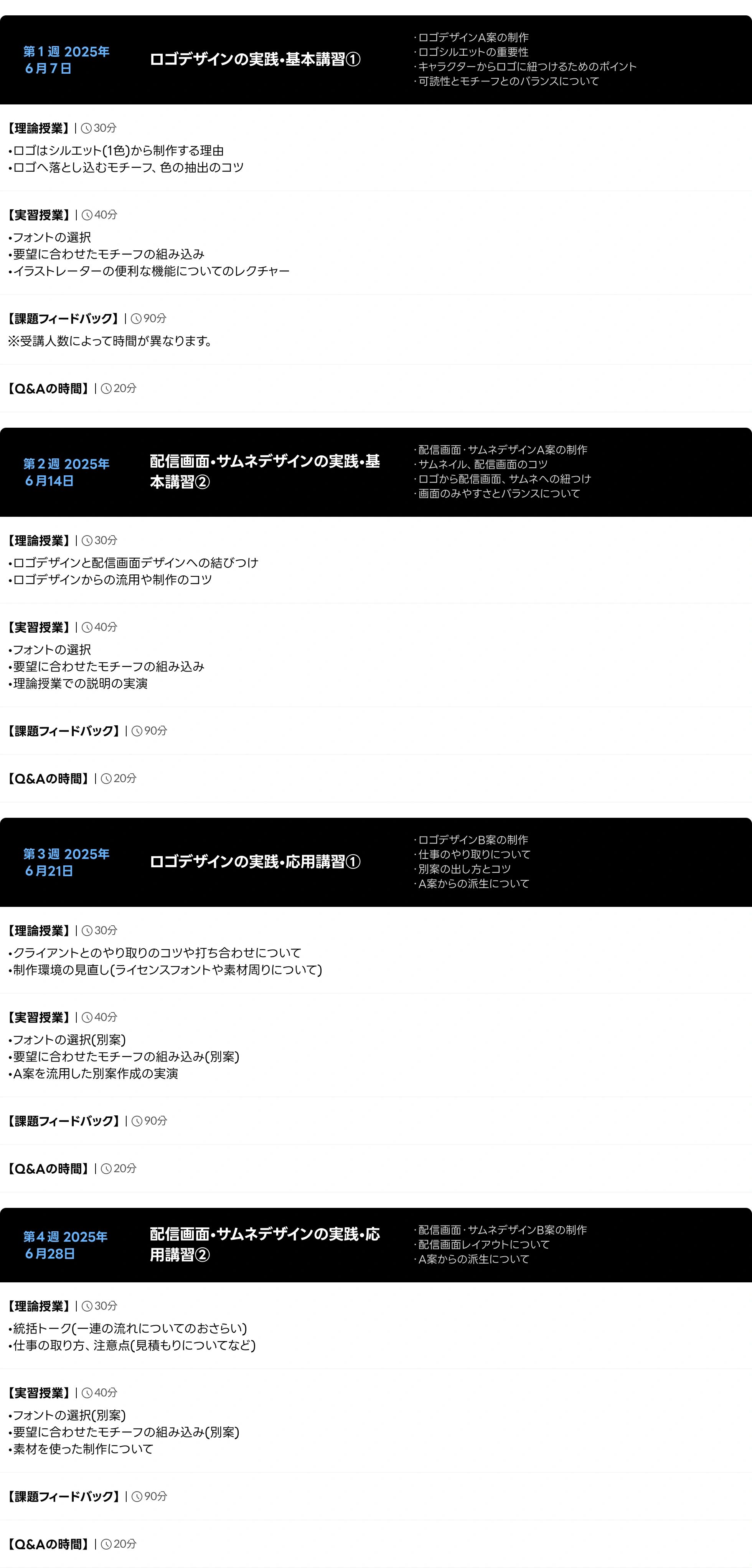 カリキュラム