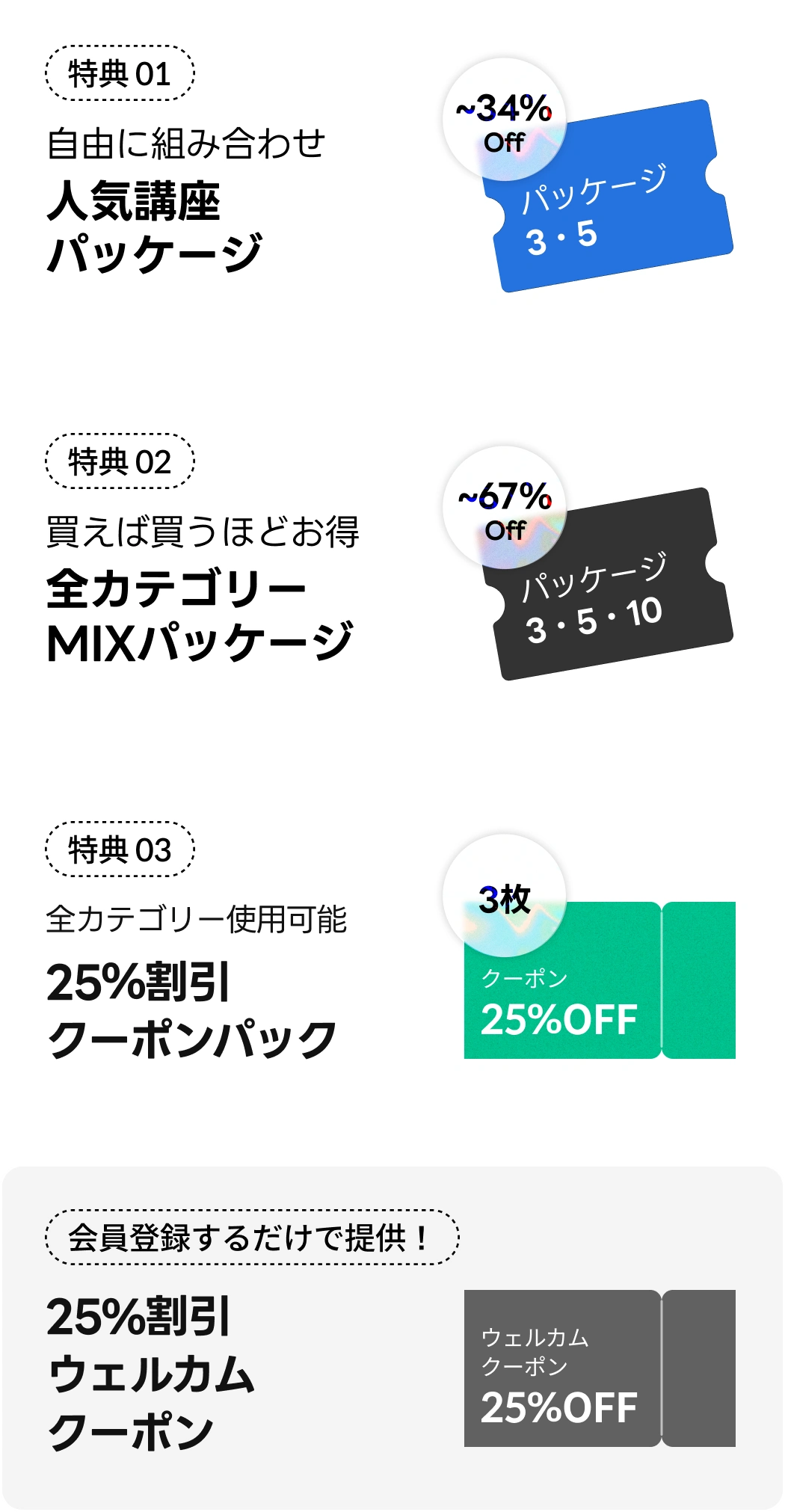 coloso 人気講座パッケージ 特典