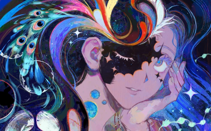 色彩感覚を磨くための七色の幻想的なカラーイラスト
