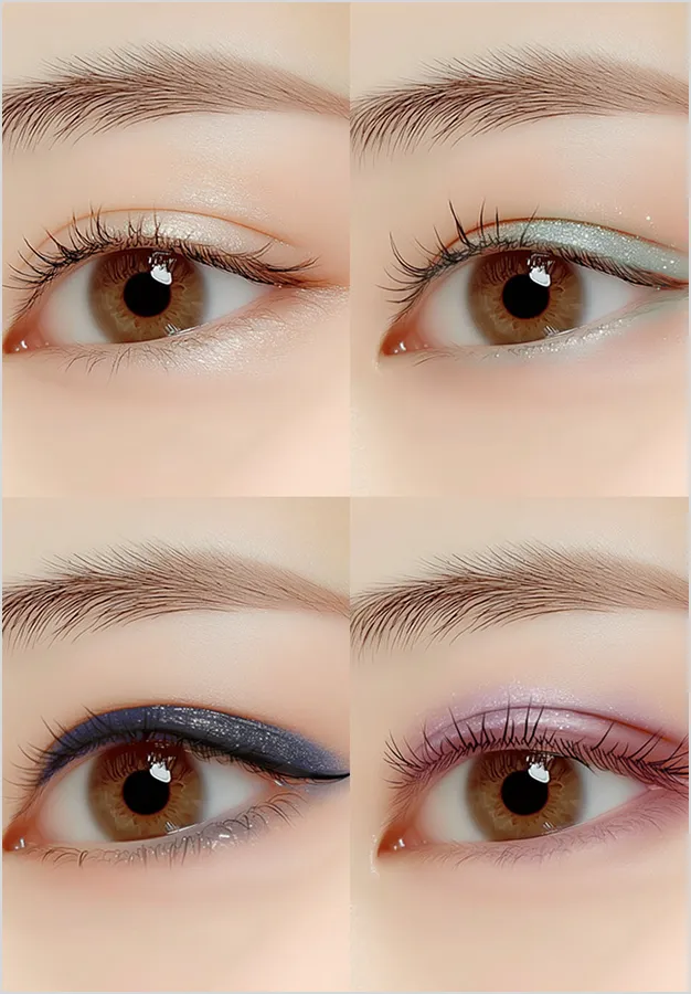 ImageSlide섀도우 팔레트의 발색샷