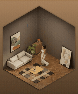 ImageSlide<div style="text-align: center;"><b>구현이 어려운 인물 움직임도,<br> 영상으로 자연스럽게 재현</b></span></div>