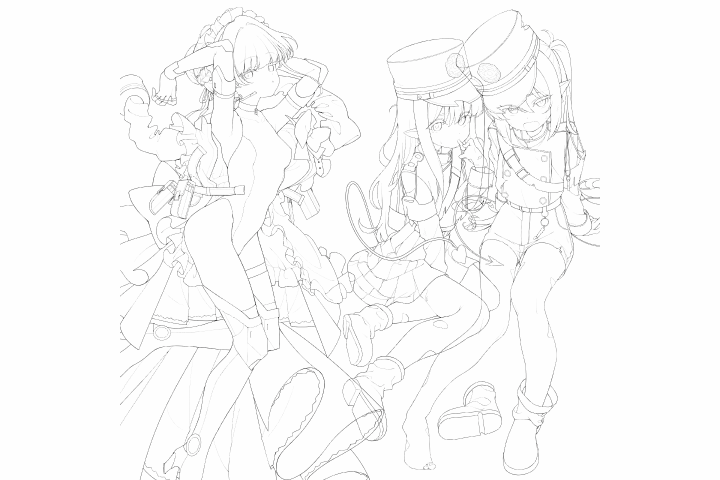 イラストレーター しわ