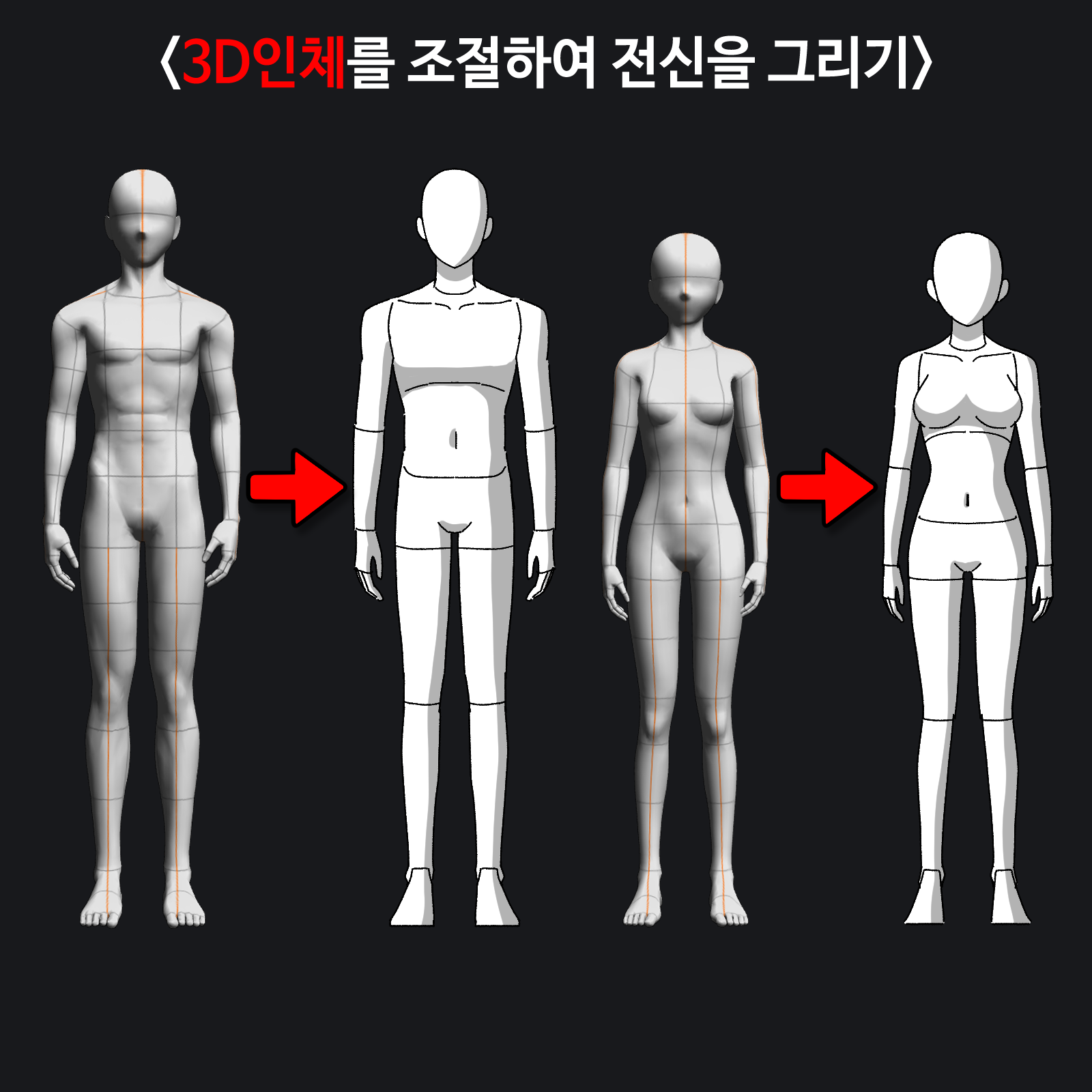 ImageSlide3D를 활용한 인체 쉽게 그리기