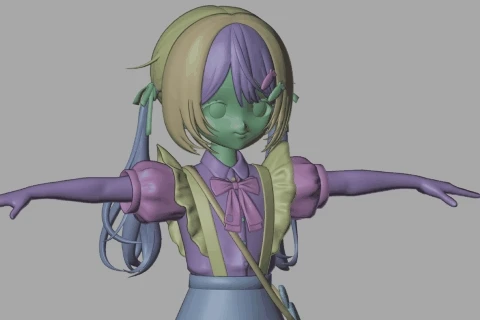 3DCG Modeler Fusako detail