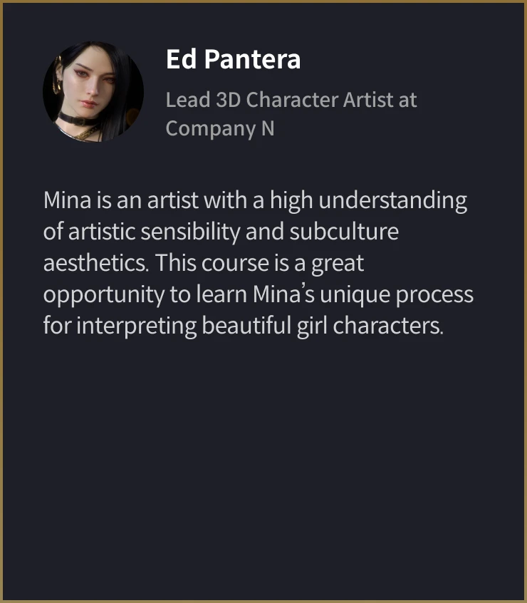 3D Character Artist, Mina Kim