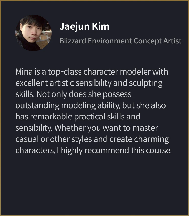 3D Character Artist, Mina Kim