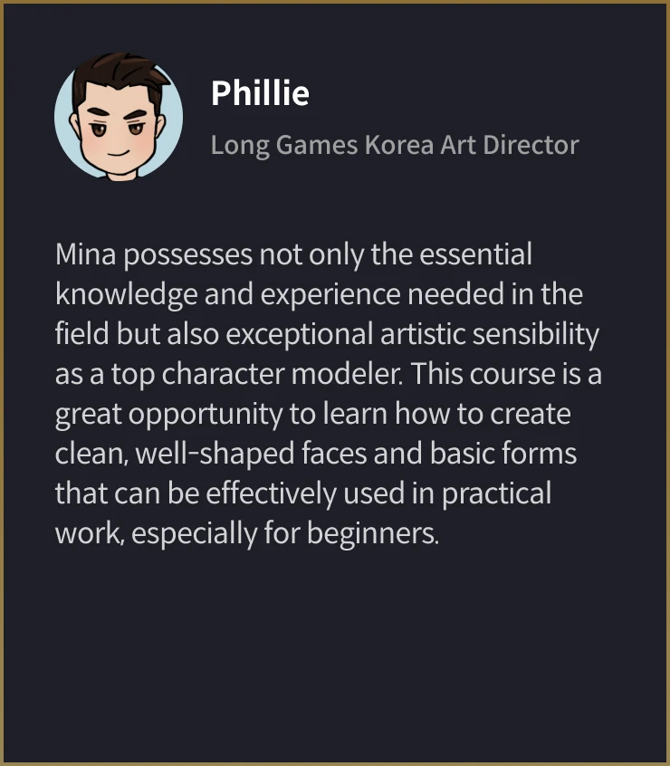 3D Character Artist, Mina Kim