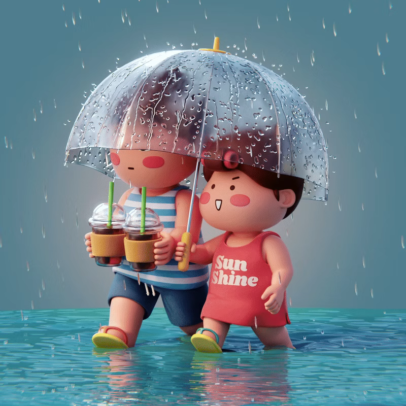 ImageSlide<b><center><span style="color:#DF40A8;"> STAGE 4 | </span> 오늘은 내가 우산 들어줄게 ☔</center></b>