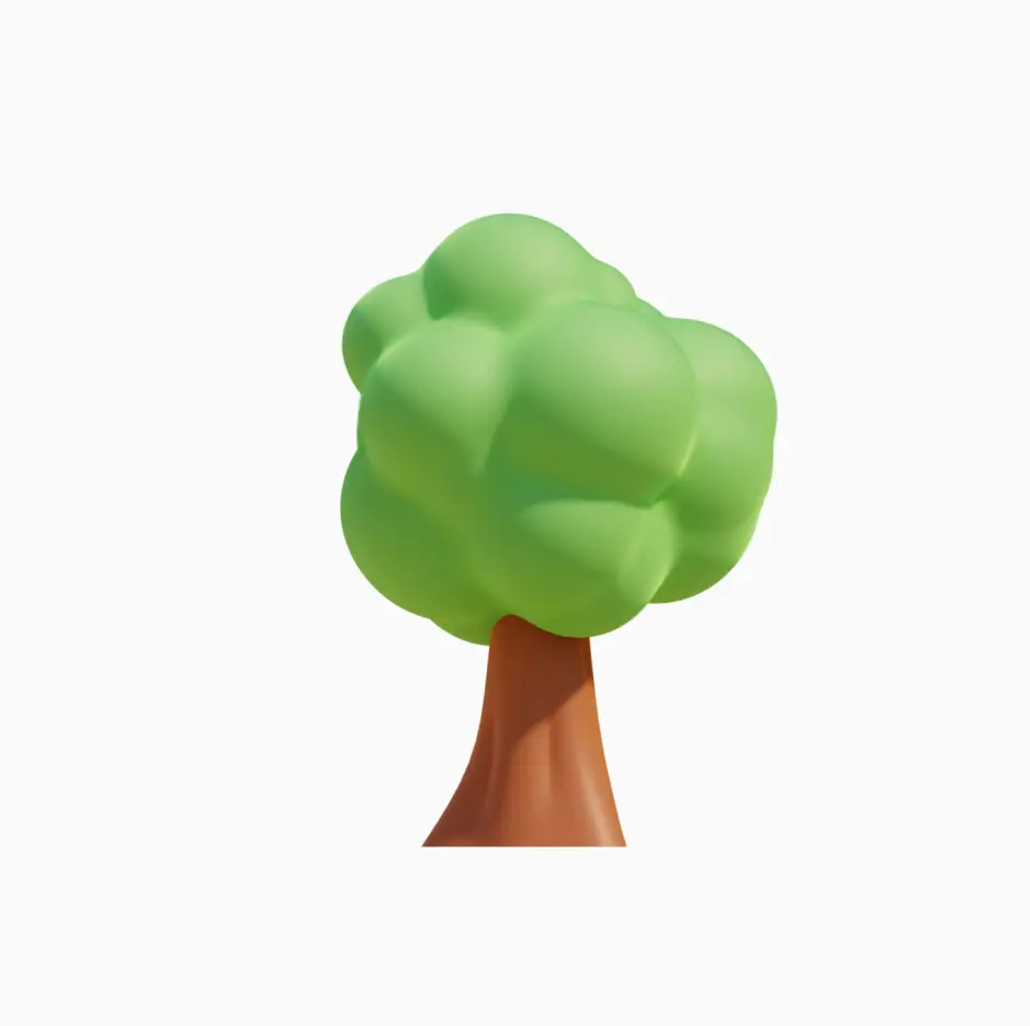 ImageSlide<center> <span style = "font-size:20px; "><b>나무</b> </span><br> (Bevel Vertices를 사용해 나무 주름 넣기) </center>