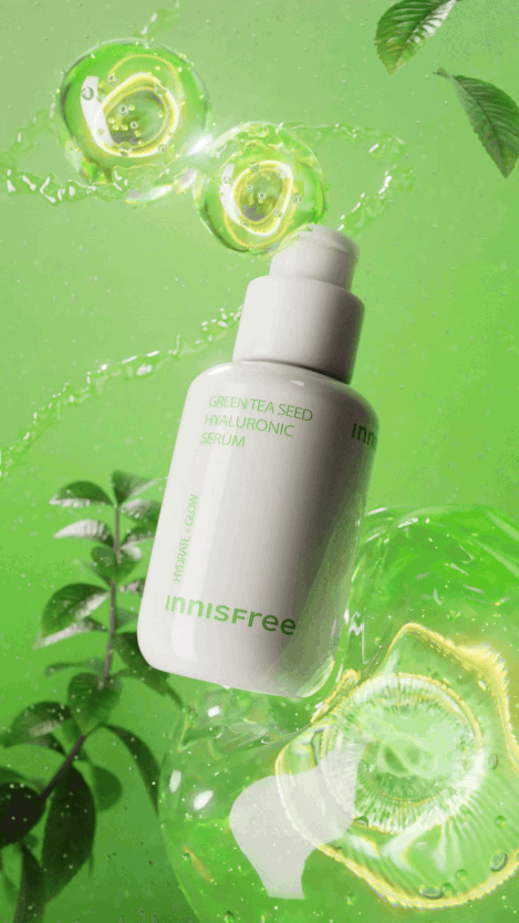 ImageSlide<span style="color:#fff;"><b>INNISFREE</b> 'GREEN TEA SERUM & CREAM' 3D Video & Visual © 2024 AMORE PACIFIC</span>