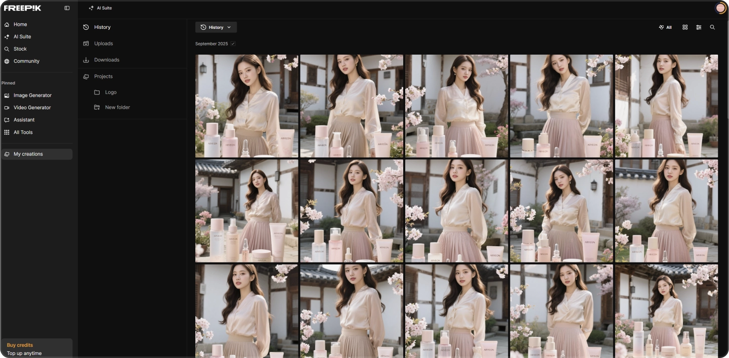 ImageSlide<b> Freepik으로 모델 이미지 만들기</b>