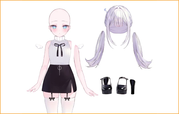 ImageSlide<b>머리카락과 인체 파츠 설계</b>