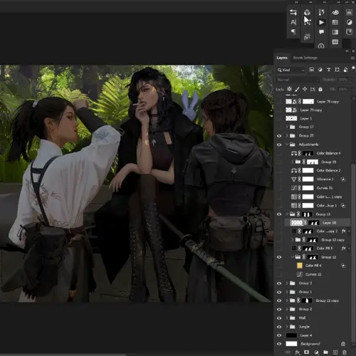 <p><strong>Lighting with Adjustment Layers</strong></p>