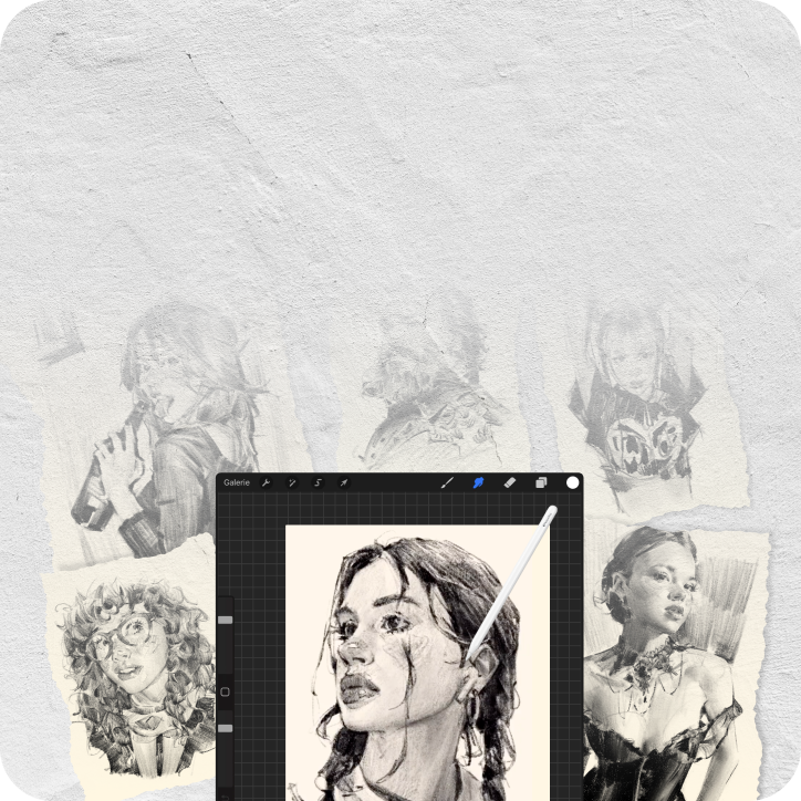 브룩스 킴의 iPad 인물 드로잉