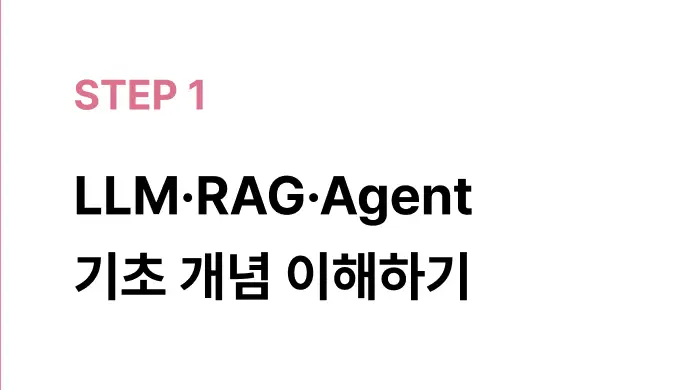 ImageSlide· LLM 한계 (hallucination·memory)<br> · RAG / Agentic RAG 구조 이해<br> · Tool-calling / JSON output<br> (에이전트의 핵심 원리)