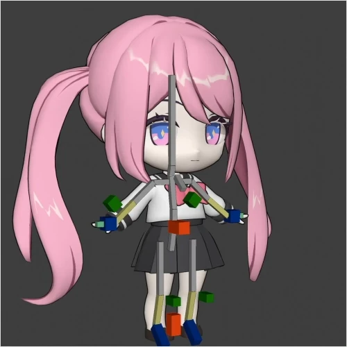 <p>ポーズ演出のためのBlenderリギングの基礎練習</p>