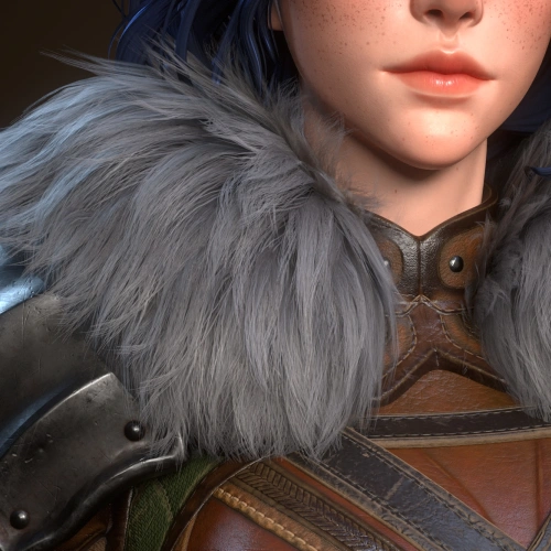 <p>헤어카드를 활용한<br>리얼한 털 장식 표현</p>