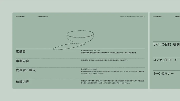 <p>デザインの核となるコンセプト設計</p>