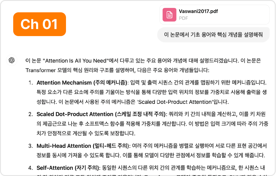 ImageSlide<b>선행 논문의 핵심 용어와 개념을<br> AI와 함께 정리하는 방법</b>